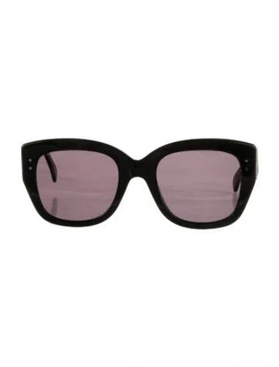 Pre-owned Alaïa Oversize Tinted Sunglasses In Black