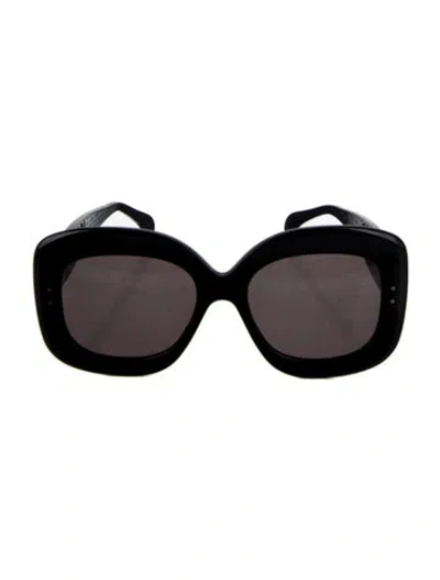 Pre-owned Alaïa Oversize Tinted Sunglasses In Black