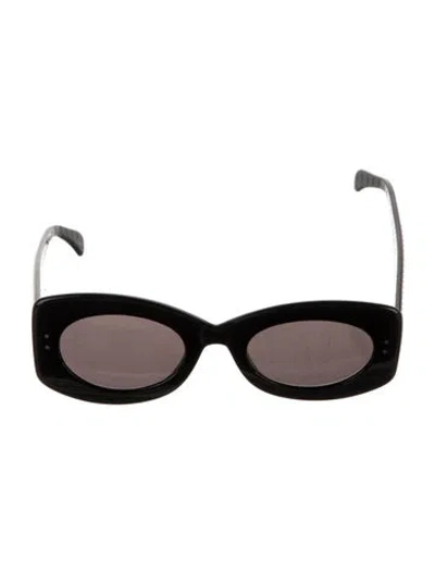 Pre-owned Alaïa Oversize Tinted Sunglasses In Black