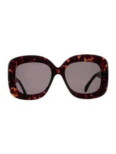 Pre-owned Alaïa Oversize Tinted Sunglasses In Brown