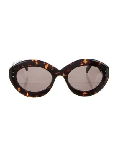 Pre-owned Alaïa Oversize Tinted Sunglasses In Brown