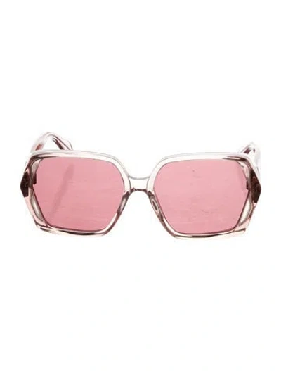 Pre-owned Alaïa Oversize Tinted Sunglasses In Pink