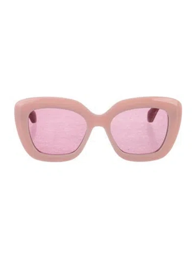 Pre-owned Alaïa Oversize Tinted Sunglasses In Pink