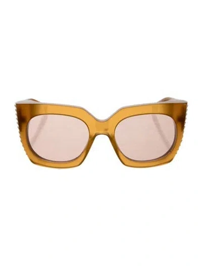 Pre-owned Alaïa Oversize Tinted Sunglasses In Yellow