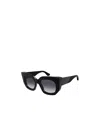 Alaïa Embellished Rectangle Acetate Sunglasses In Black