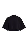 Alaïa Cropped Cotton-jersey Turtleneck T-shirt