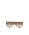 Alaïa Mask Sunglasses Metal Frame Gradient Lenses In Brown