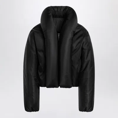 ALAÏA ALAIA  PADDED BOMBER IN BLACK TAFFETA
