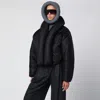 Alaïa Padded Bomber In Black Taffeta In Black