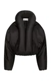 Alaïa Taffeta Padded Bomber Jacket In Black