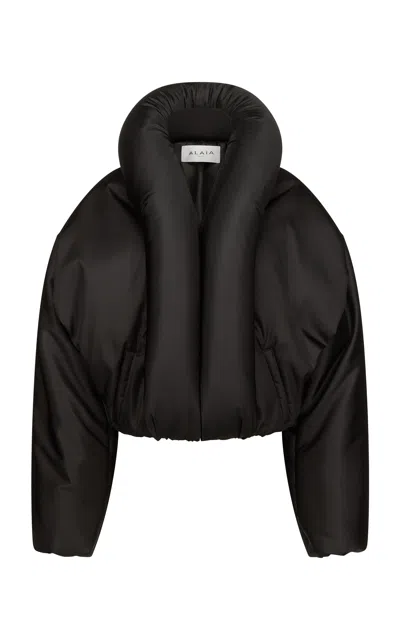 Alaïa Padded Bomber Jacket In Black