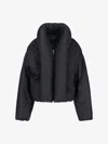 Alaïa Taffeta Padded Bomber Jacket In Black