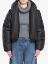 Alaïa Insulated Long Sleeve High Collar Jacket In Black