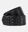 Alaïa Padded Leather Belt In Black