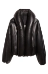 Alaïa Taffeta Padded Bomber Jacket In Black