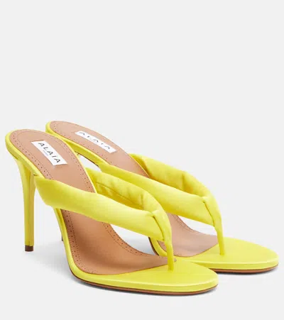 Alaïa Padded High-heeled Sandals In Yellow