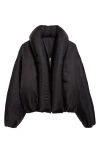 Alaïa Taffeta Padded Bomber Jacket In Black