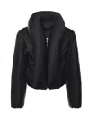 Alaïa Insulated Long Sleeve High Collar Jacket In Black