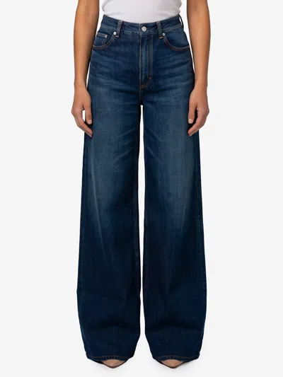 Alaïa Palazzo Denim Jeans In Blue