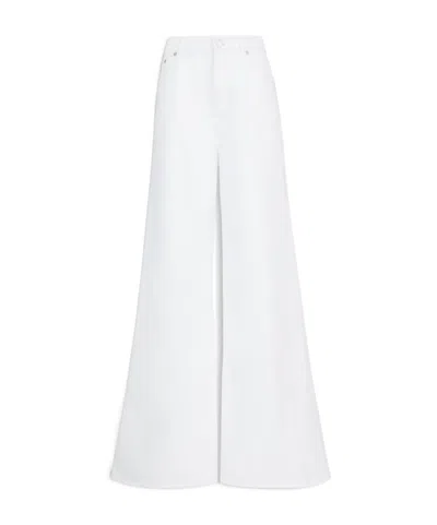 Alaïa Palazzo Denim Pants In White