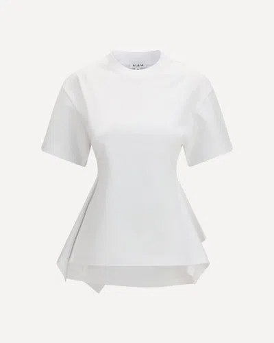 Alaïa Panel Cotton T-shirt In White