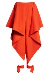 Alaïa Womens Orange Sanguine Ruffled Open-seam Cotton Trousers In Orange
