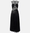 Alaïa Paneled Maxi Dress In Black
