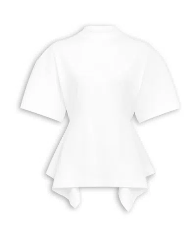 Alaïa Panelled Cotton T-shirt In White