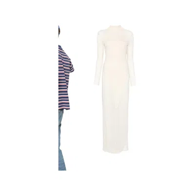 Alaïa Panelled Long-sleeved Maxi Dress In Multi