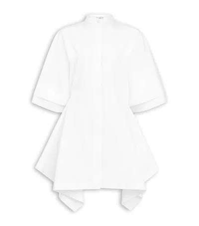 Alaïa Panelled Mini Shirt Dress In White