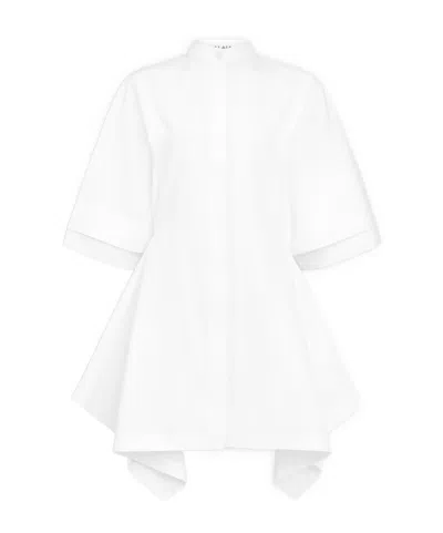 Alaïa Panelled Poplin Dress In White