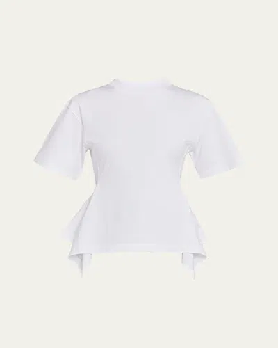 Alaïa Panelled Short-sleeve Top In White