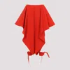 Alaïa Womens Orange Sanguine Ruffled Open-seam Cotton Trousers In Red
