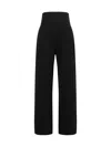 Alaïa High-rise Wool-blend Straight Pants In Noir Alaia