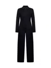 Alaïa Denim Rounded Jumpsuit In Noir Alaia