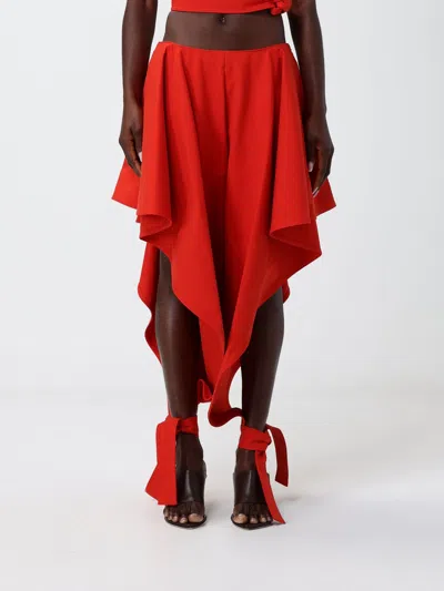 ALAÏA ALAÏA PANTS WOMAN COLOR ORANGE