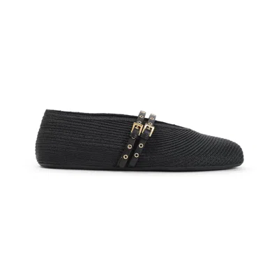 ALAÏA ALAÏA PAPER STRAW BALLERINAS WOMEN