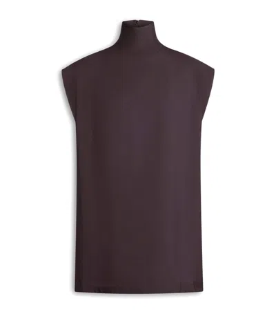 Alaïa Paper-blend Sleeveless Top In Brown