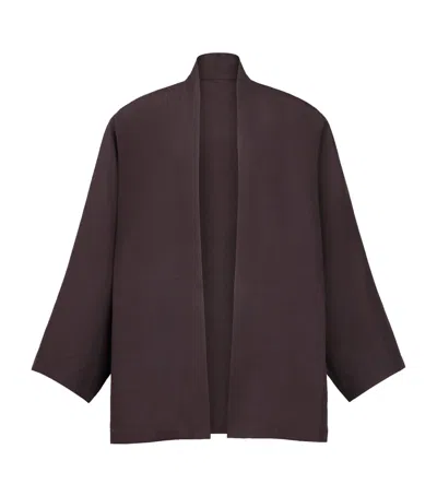 Alaïa Paper-blend Straight Jacket In Brown