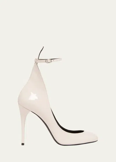 Alaïa Patent Ankle-strap Stiletto Pumps In Rose Dragee