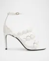 Alaïa Patent Bubble Ankle-strap Sandals In Blanc