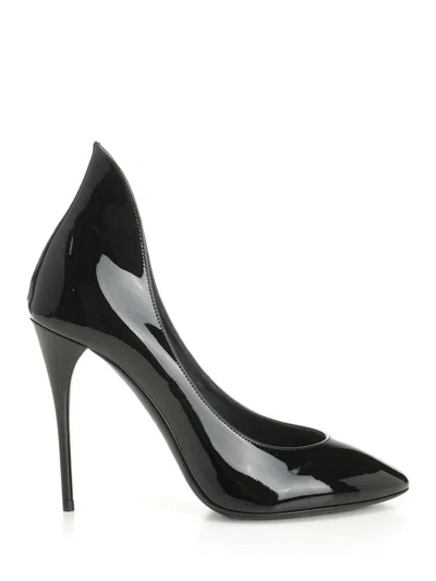 ALAÏA PATENT CALFSKIN DÉCOLLETÉ PUMPS BLACK