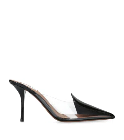 Alaïa Patent Coeur Abstract Mules 90 In Black