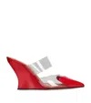 Alaïa Patent Coeur Mules 90 In Red
