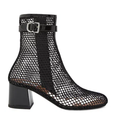 Alaïa Patent Leather Ankle Boots In Black