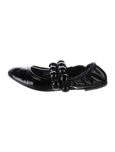 Pre-owned Alaïa Patent Leather Ballet Flats In Black