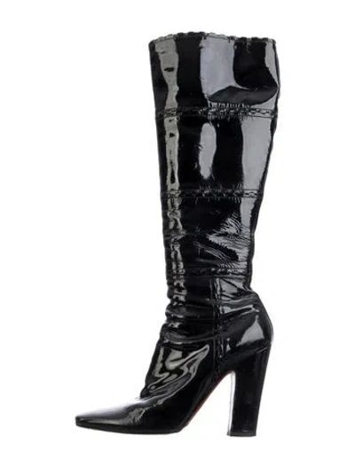 Pre-owned Alaïa Patent Leather Boots In Brown