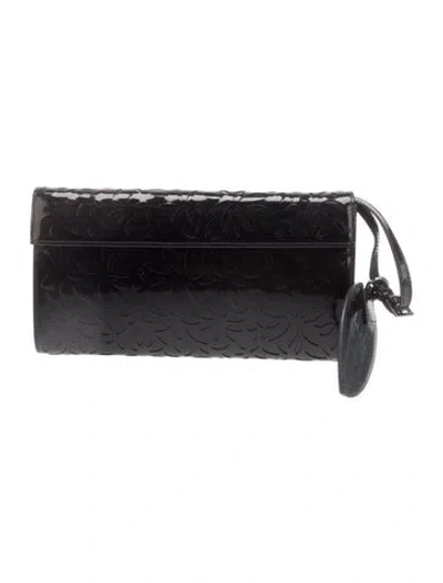 Pre-owned Alaïa Patent Leather Crossbody Bag In Black