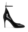 Alaïa Patent Ankle-strap Stiletto Pumps In Black