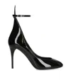 Alaïa Patent Ankle-strap Stiletto Pumps In Black